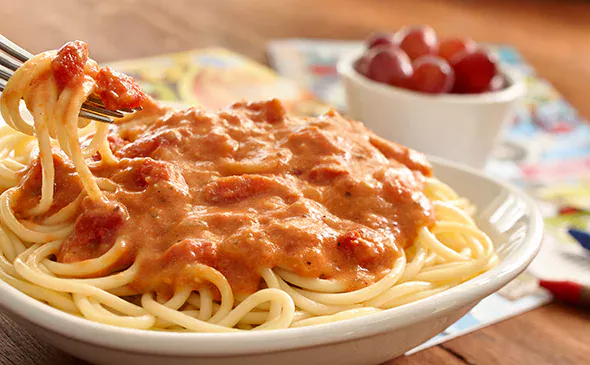 Kids Five Cheese Marinara with Choice of Pasta (V)