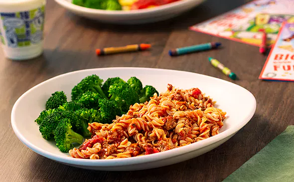 Kids Rotini with Meat Sauce