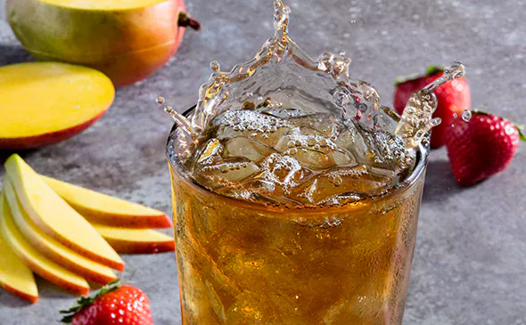 Mango-Strawberry Iced Tea